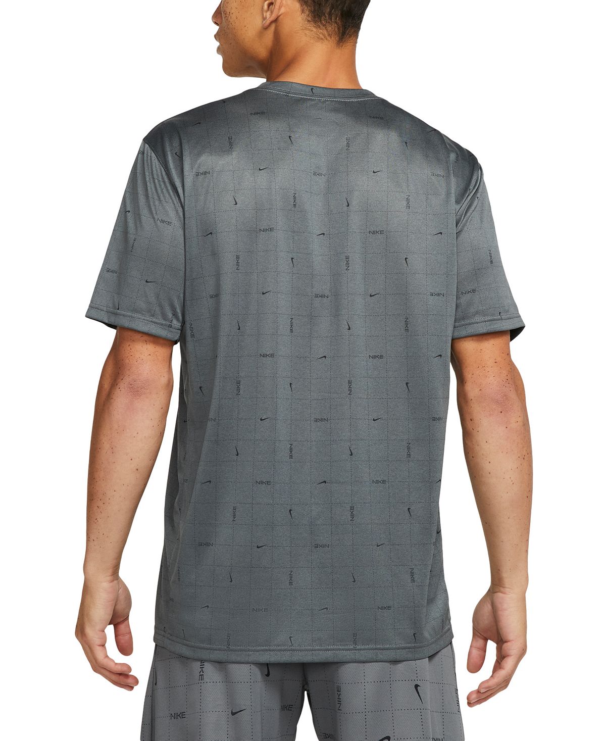 Nike Dri-fit Printed Training Shirt Iron Grey/Black