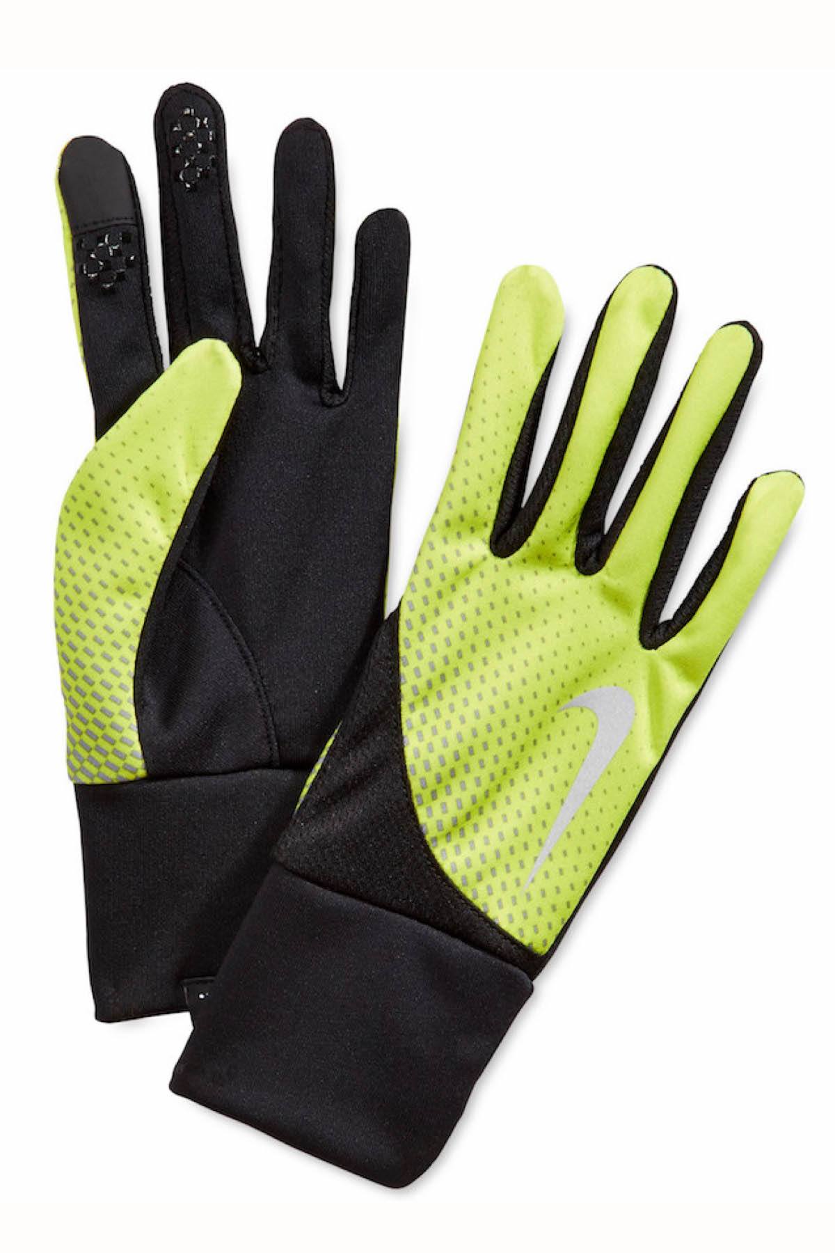 Nike Volt/Black Dri-Fit Tailwind Gloves