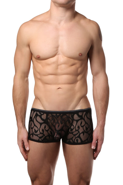 No Limits Black Lace-Mesh Trunk