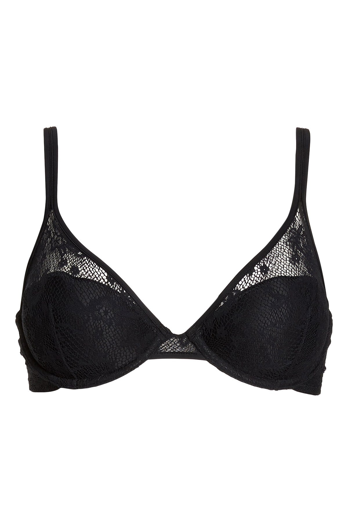 OnGossamer Black Racy Lace Underwire Demi Bra