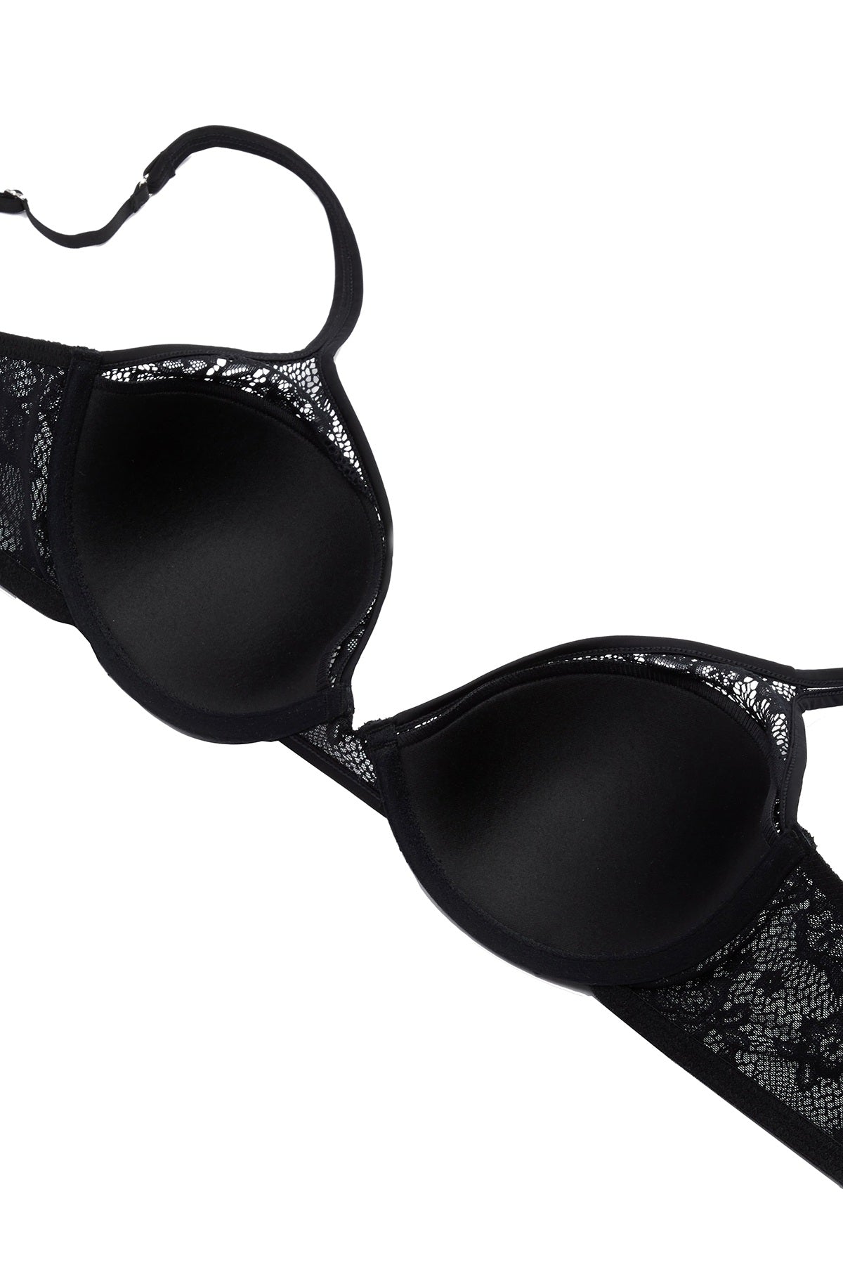 OnGossamer Black Racy Lace Underwire Demi Bra