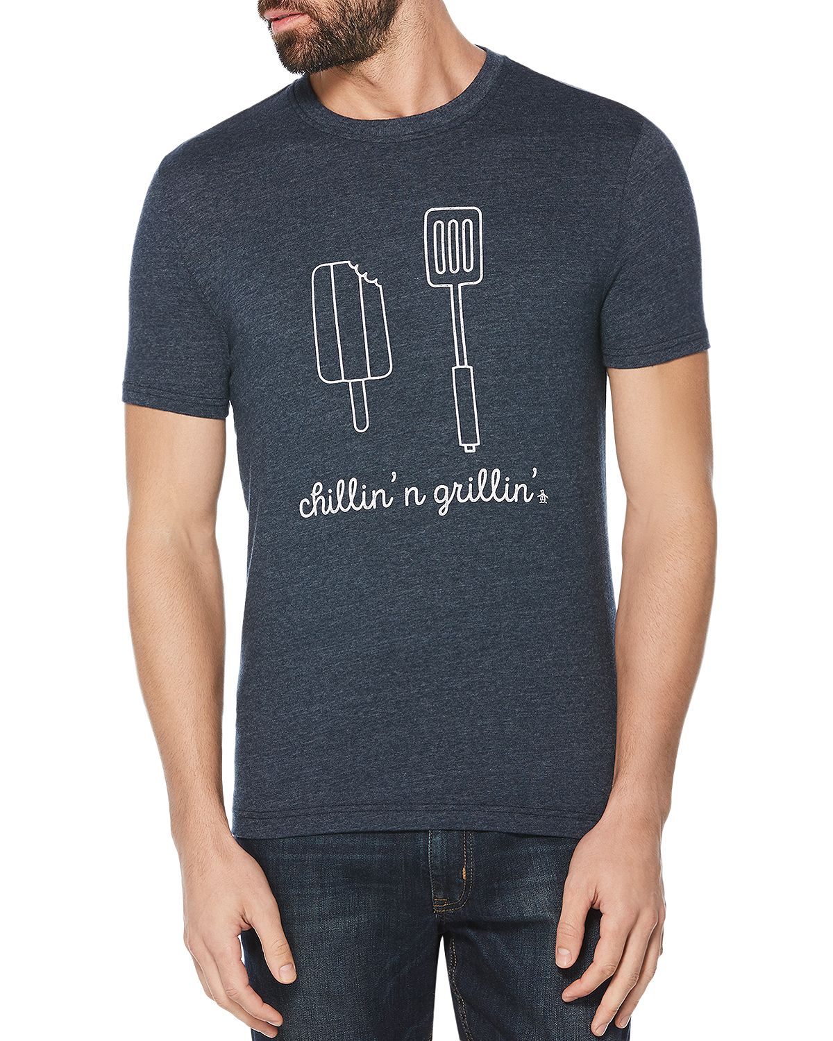 Original Penguin Chillin' N Grillin' Graphic Tee Dark Sapphire