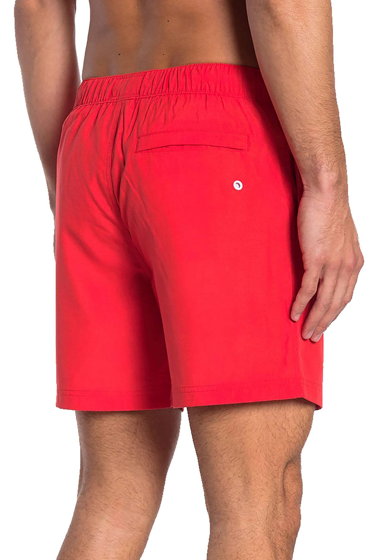 Original Penguin Stamp Logo Swim Short in Flame Scarlet