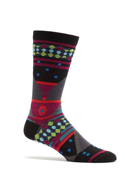 Ozone Black Seljuk Triangles Crew Sock