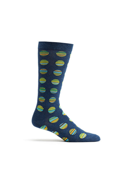 Ozone Navy Cookie-Cutter Calf Sock