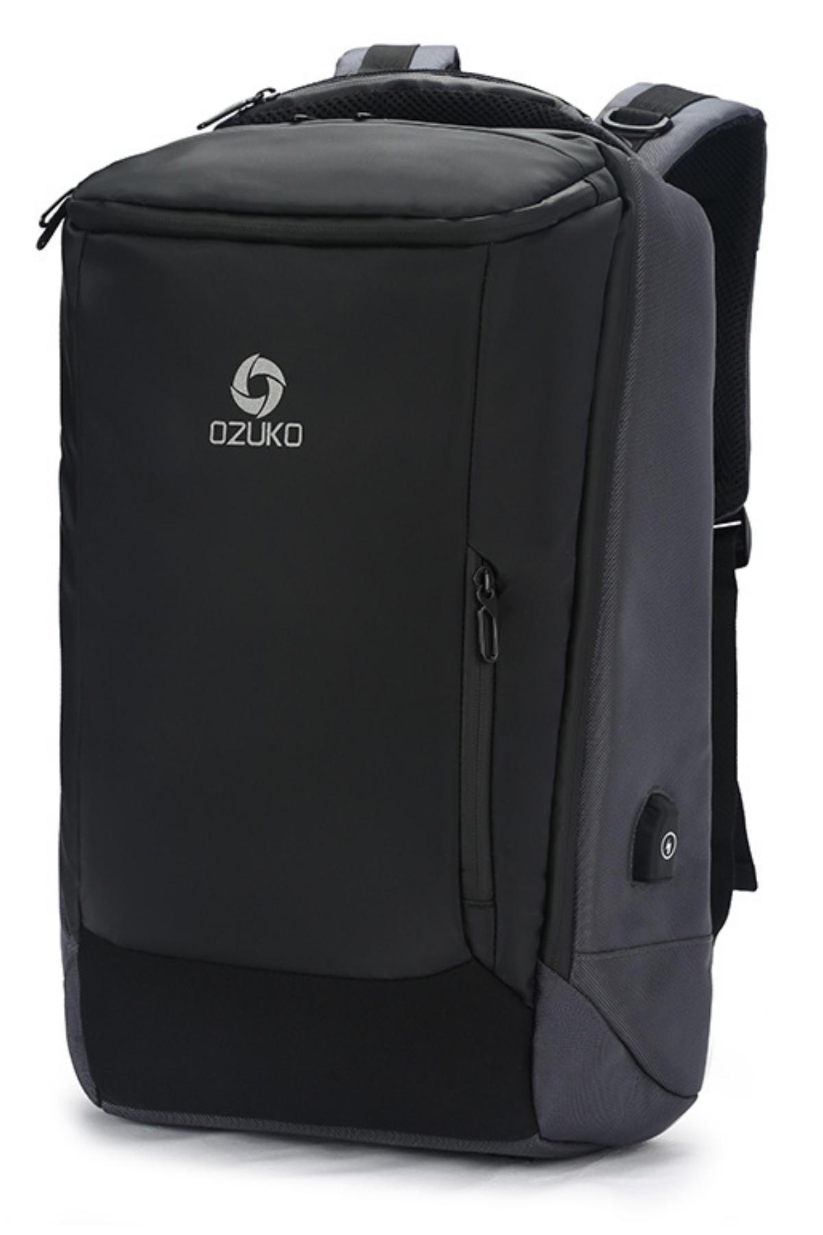 Ozuko 9060 Grey Waterproof Shoulder Backpack