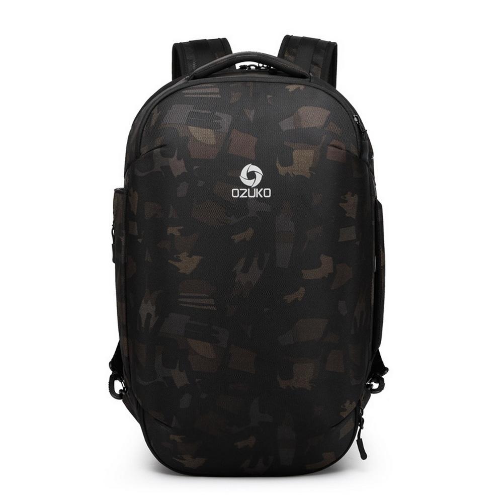 Ozuko 9216 Camo Large Logo Lightweight Water Proof Laptop Backpack