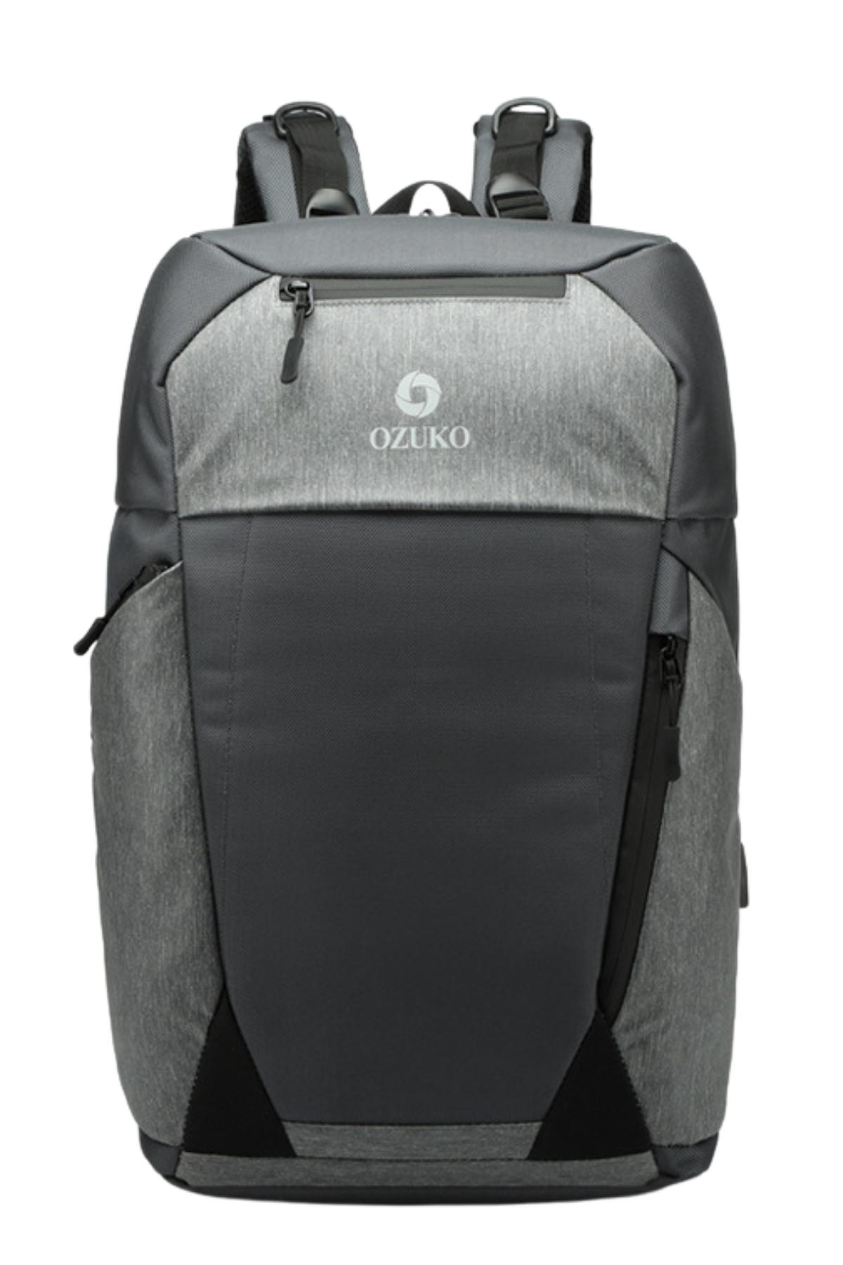 Ozuko Grey Laptop Backpack