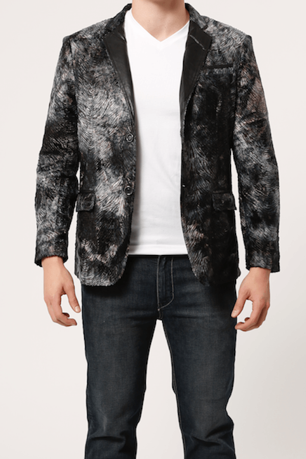 PJC Platini Black Animal Print Blazer