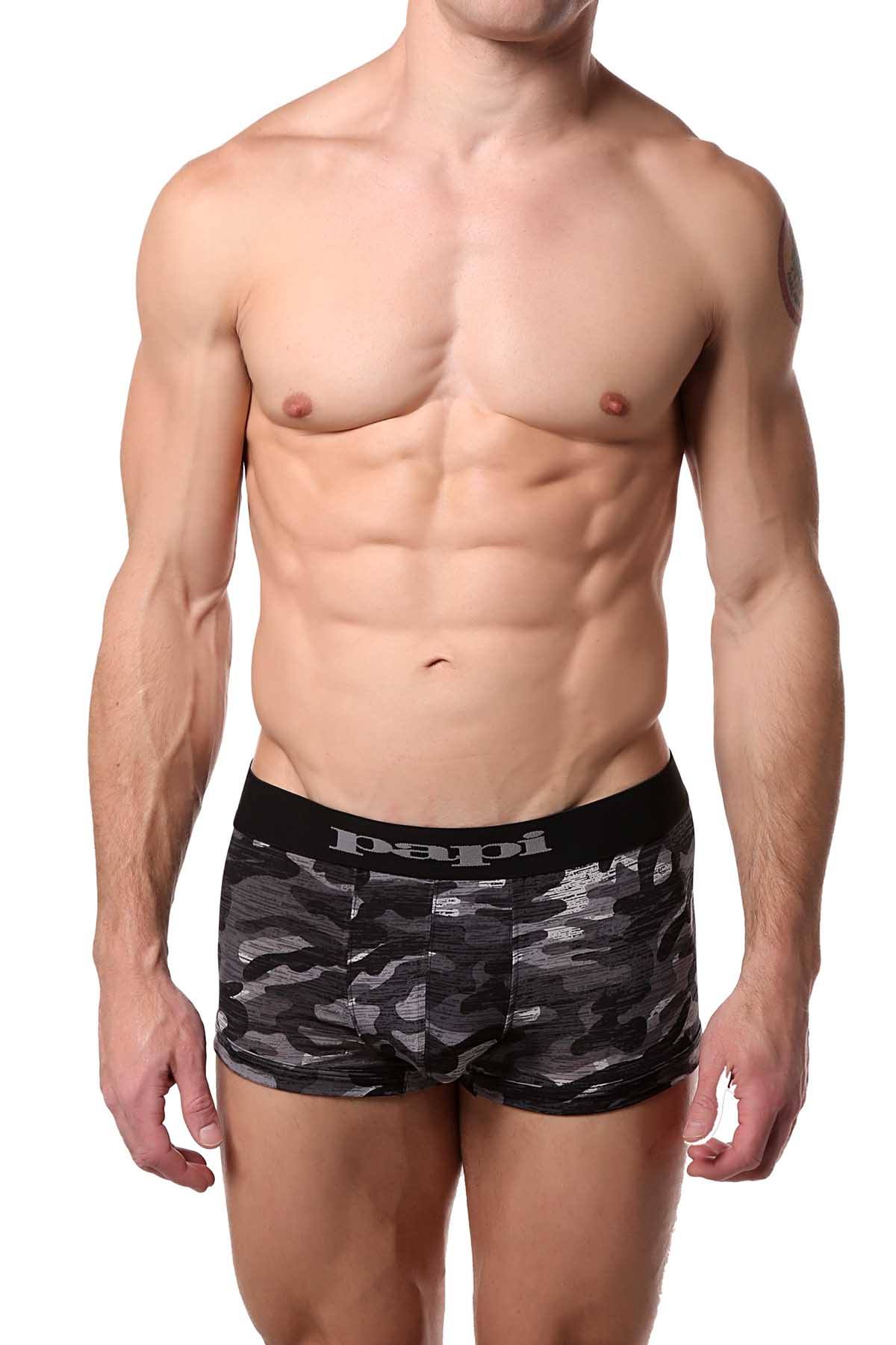 Papi Black/Grey Camo Brazilian Trunk