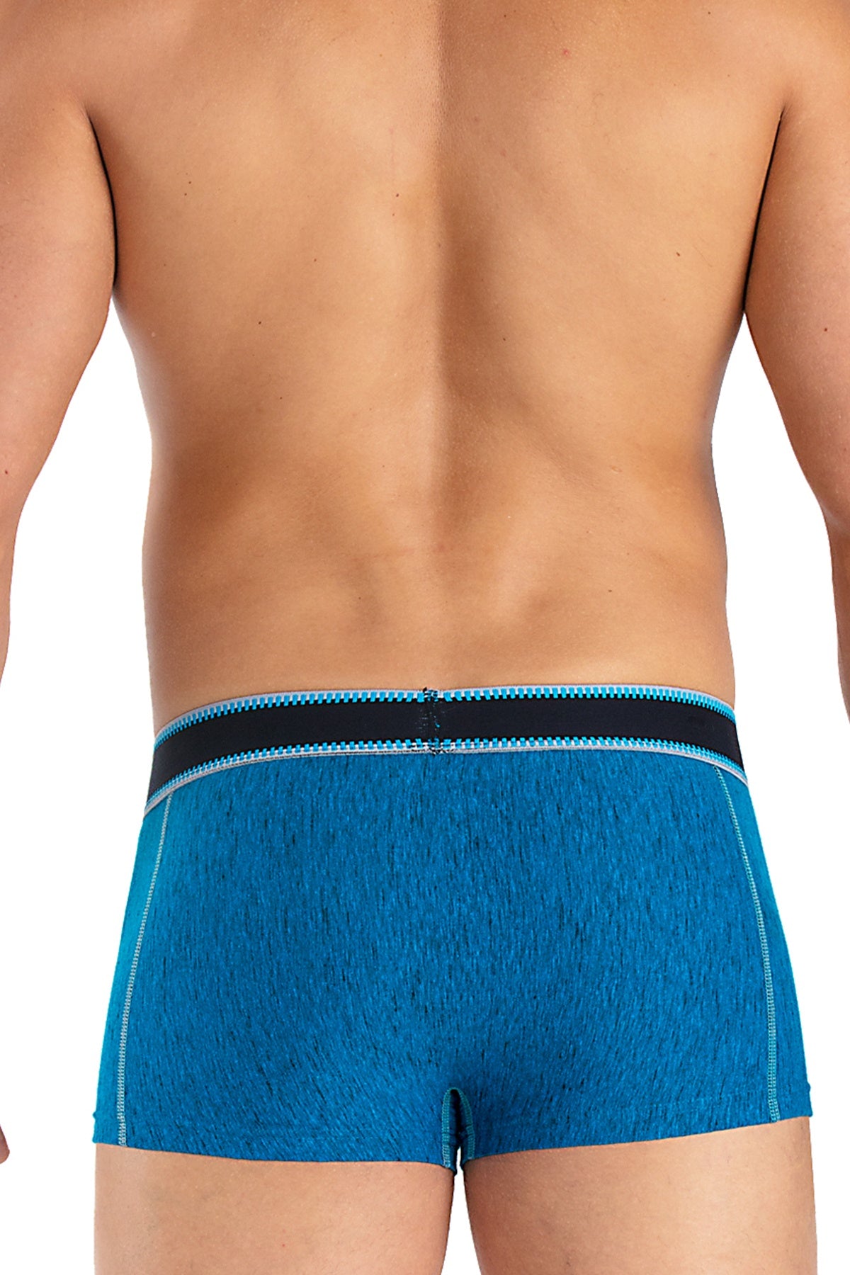 Papi Blue-Rain Textured Sport Injected Slub Jersey Brazilian Trunk