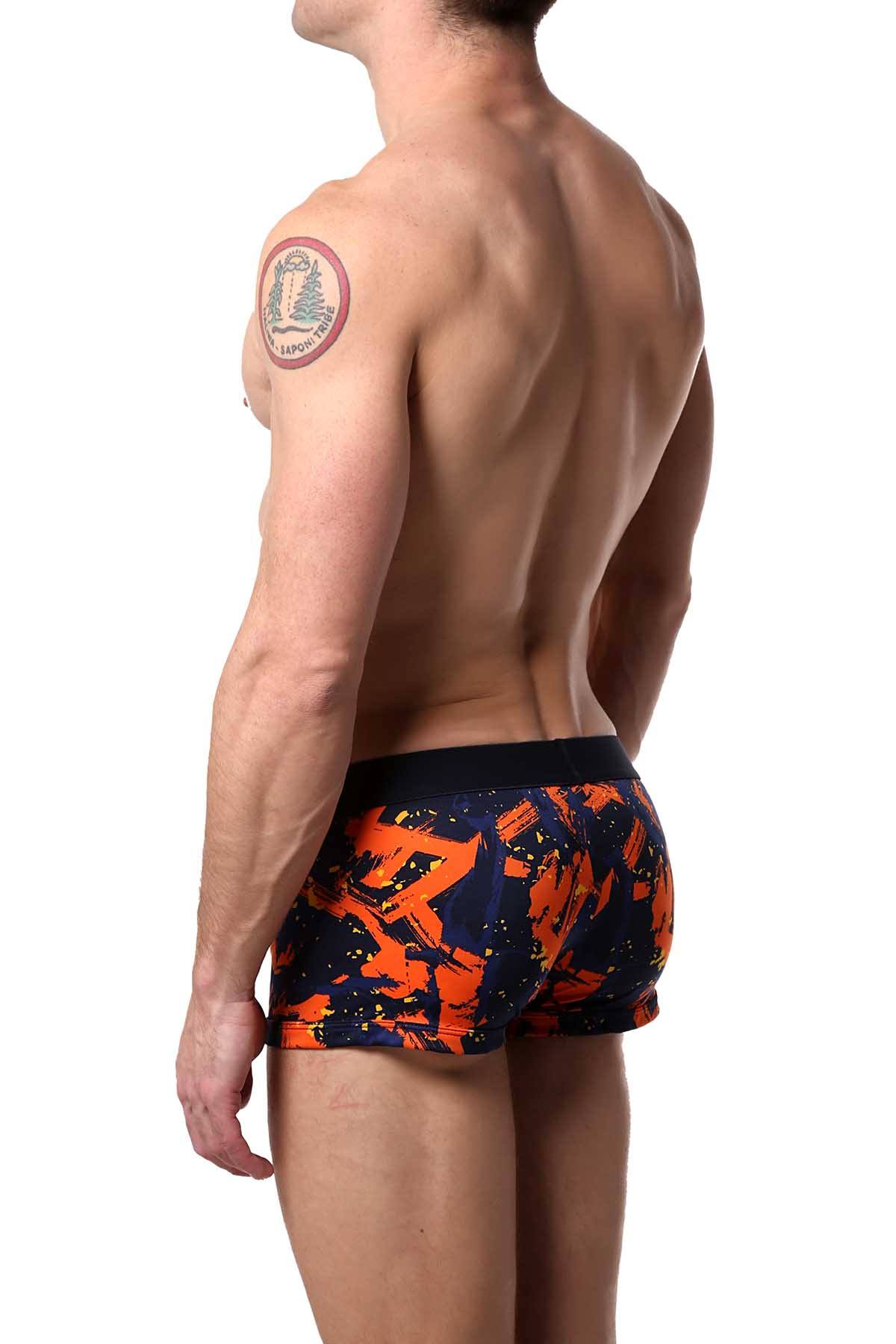 Papi Navy/Orange Splatter Brazilian Trunk