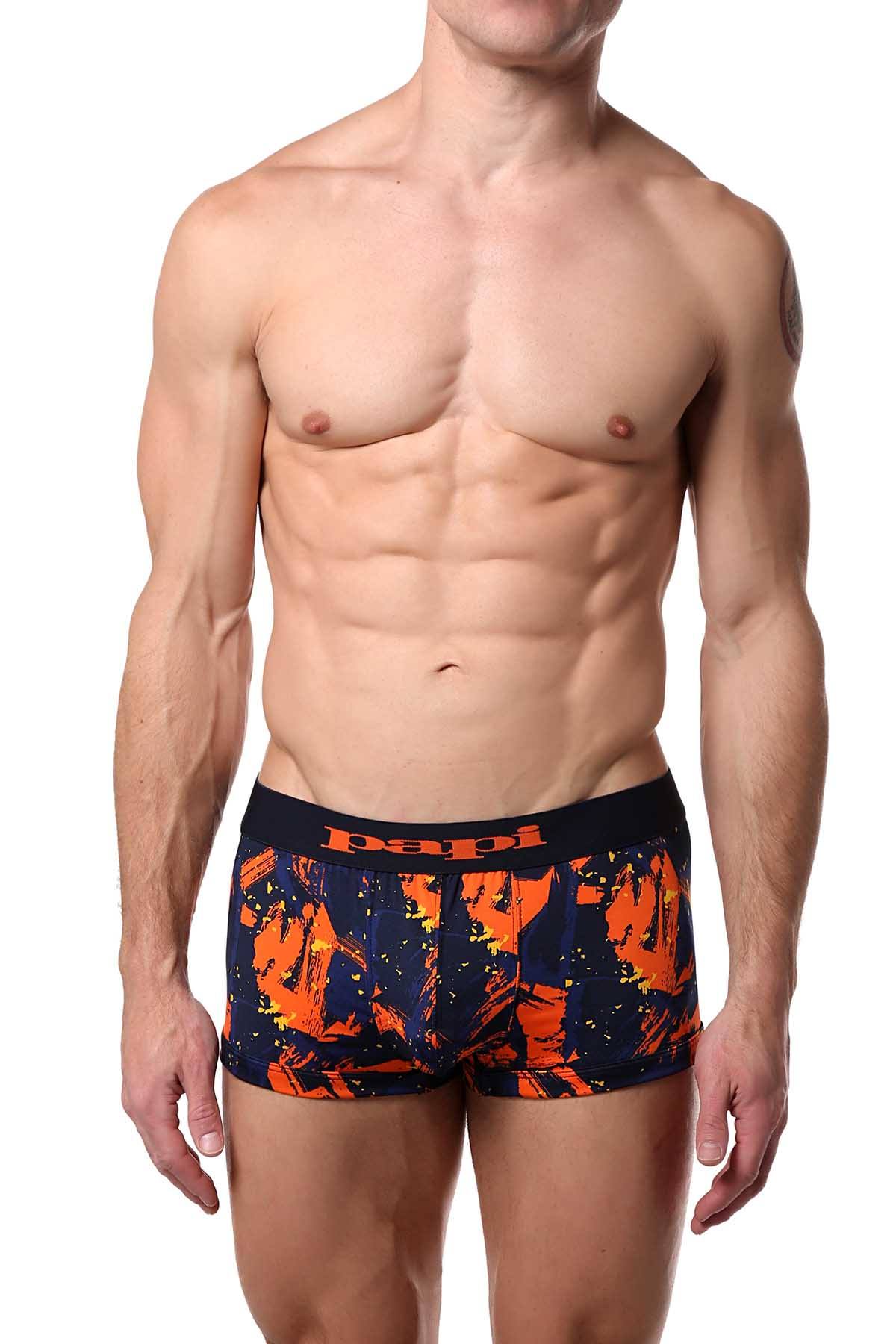 Papi Navy/Orange Splatter Brazilian Trunk