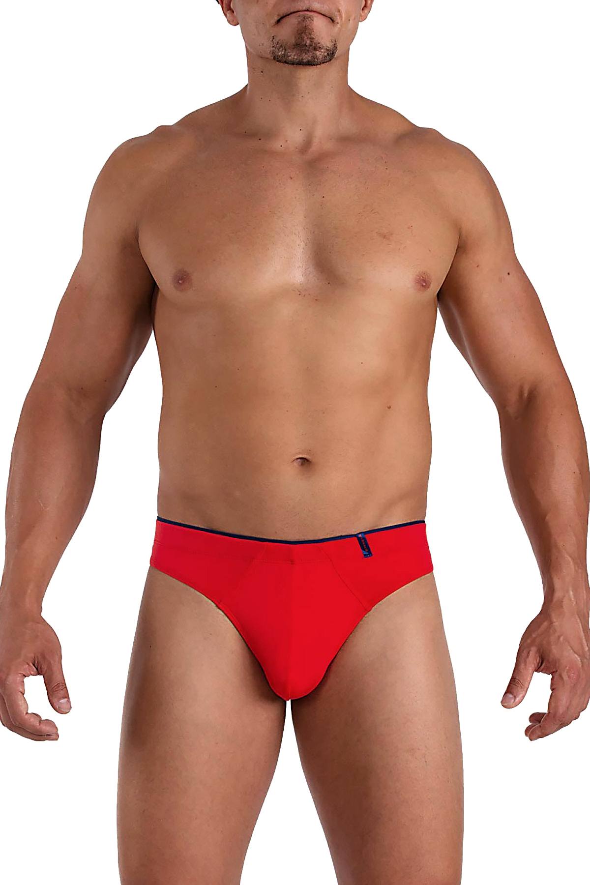 Papi Red Solid Skins Peached Jersey Mesh Thong