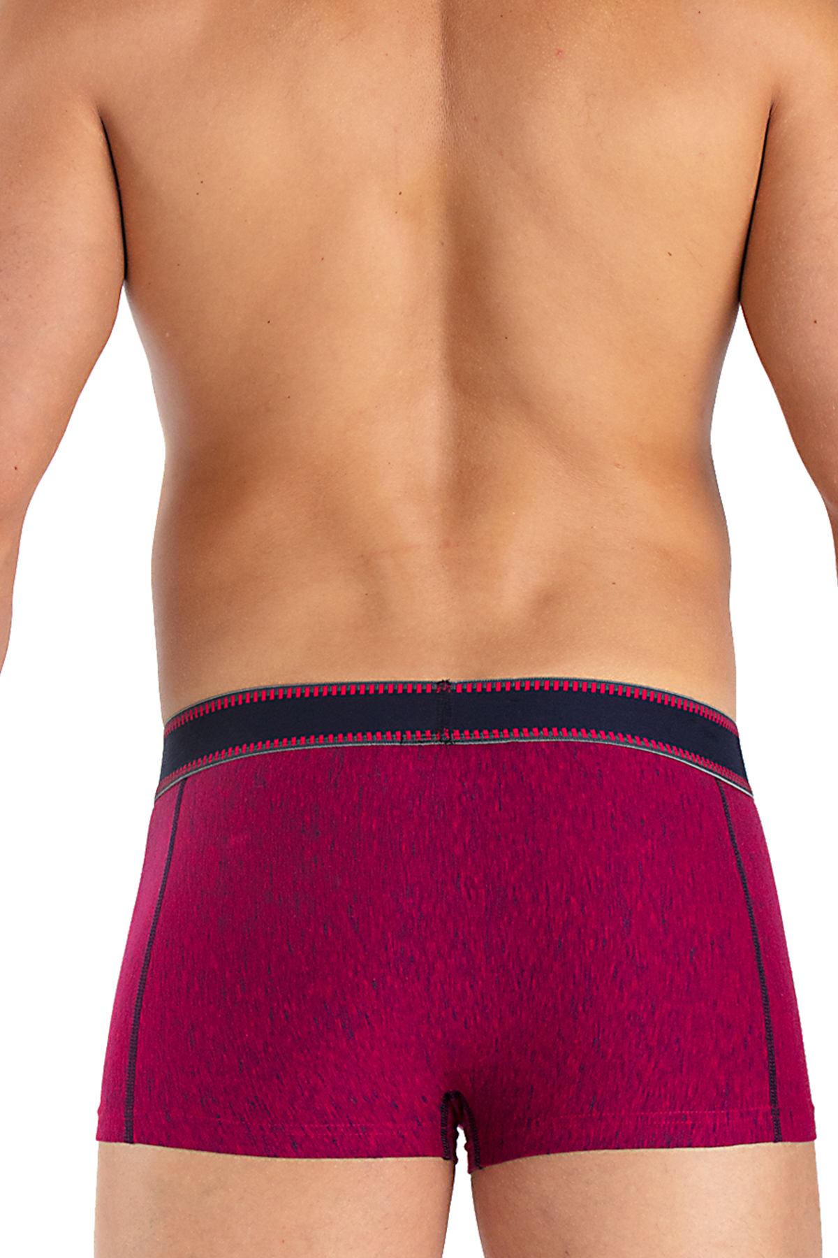 Papi Ruby-Red Textured Sport Injected Slub Jersey Brazilian Trunk