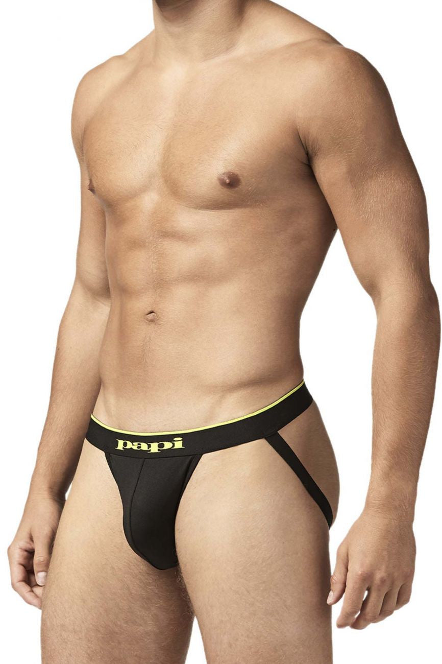 Papi charcoal Leopard 2PK Microflex Jockstrap