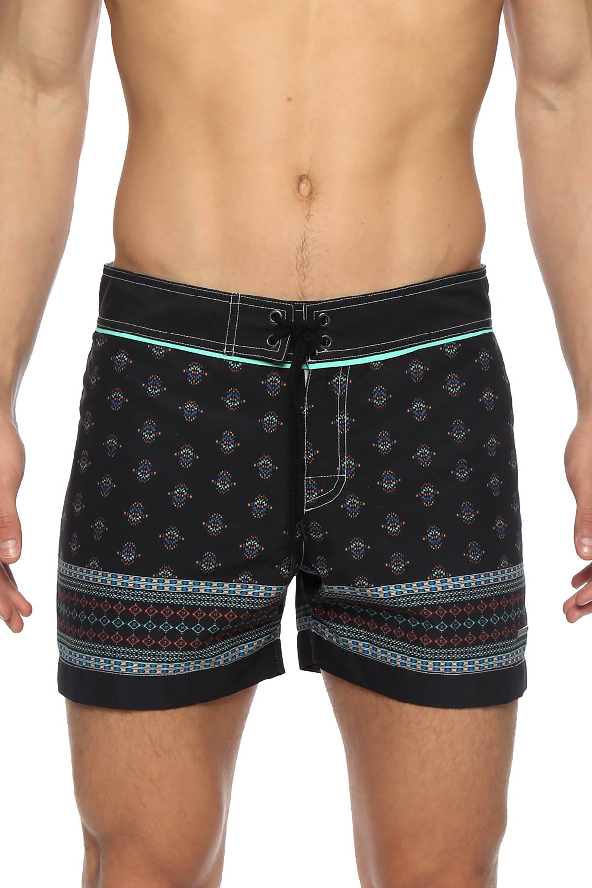 Parke and Ronen Black Arapaho 4" Classic Swim Short