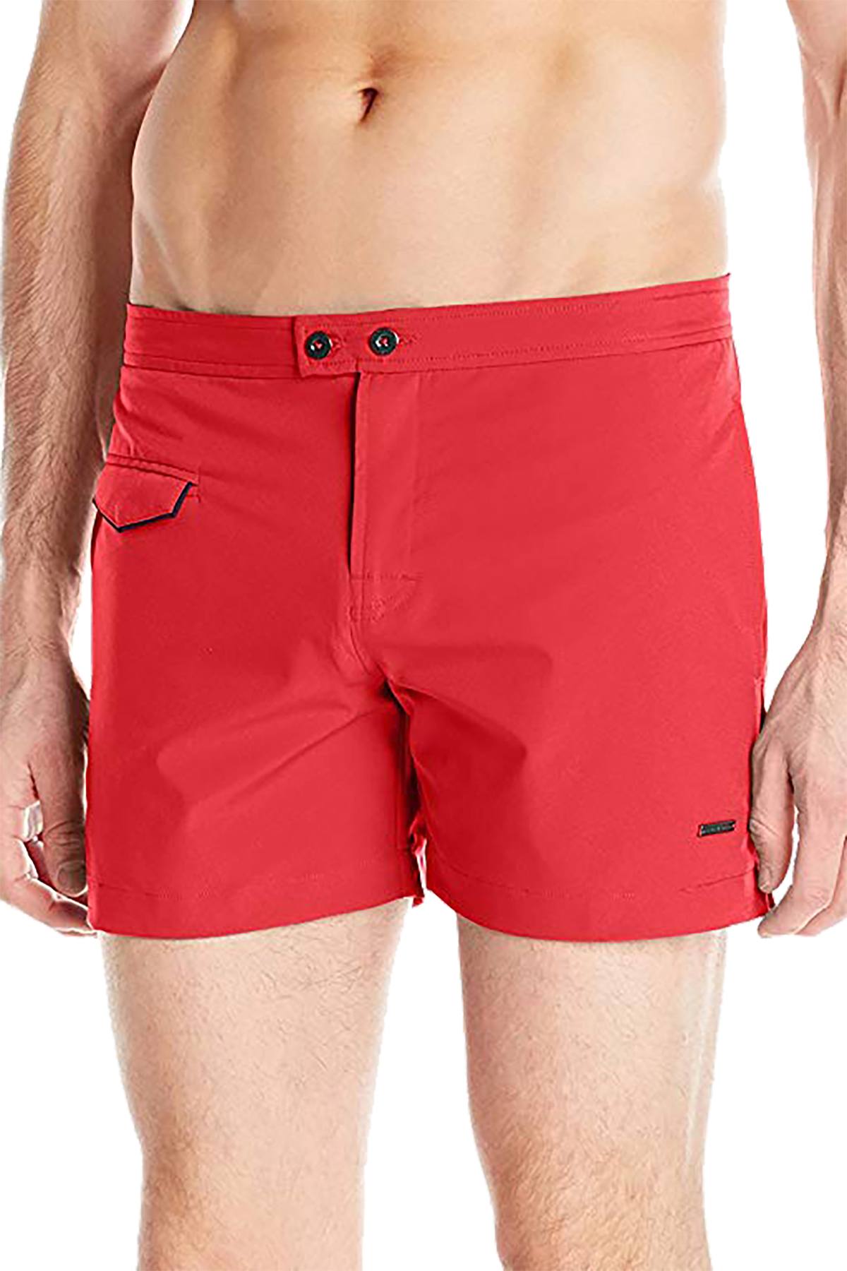 Parke and Ronen Red/Indigo 5" Lido Swim Short