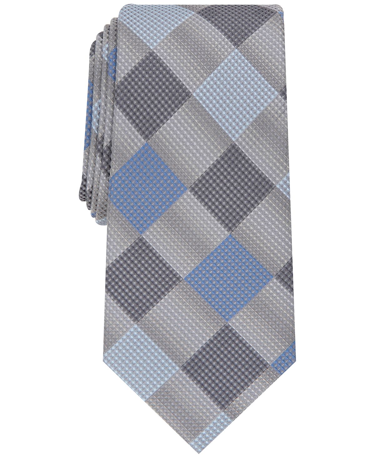 Perry Ellis Marisett Classic Geo Check Tie Charcoal