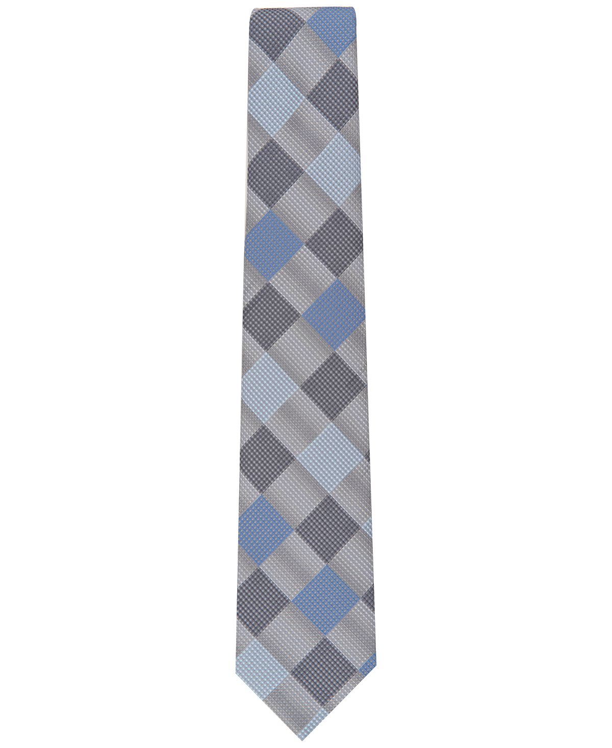 Perry Ellis Marisett Classic Geo Check Tie Charcoal