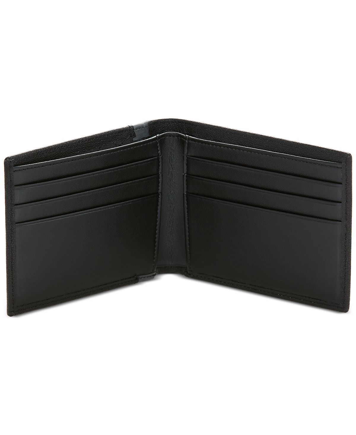 Perry Ellis Portfolio Gray Contrast Bifold Wallet Black