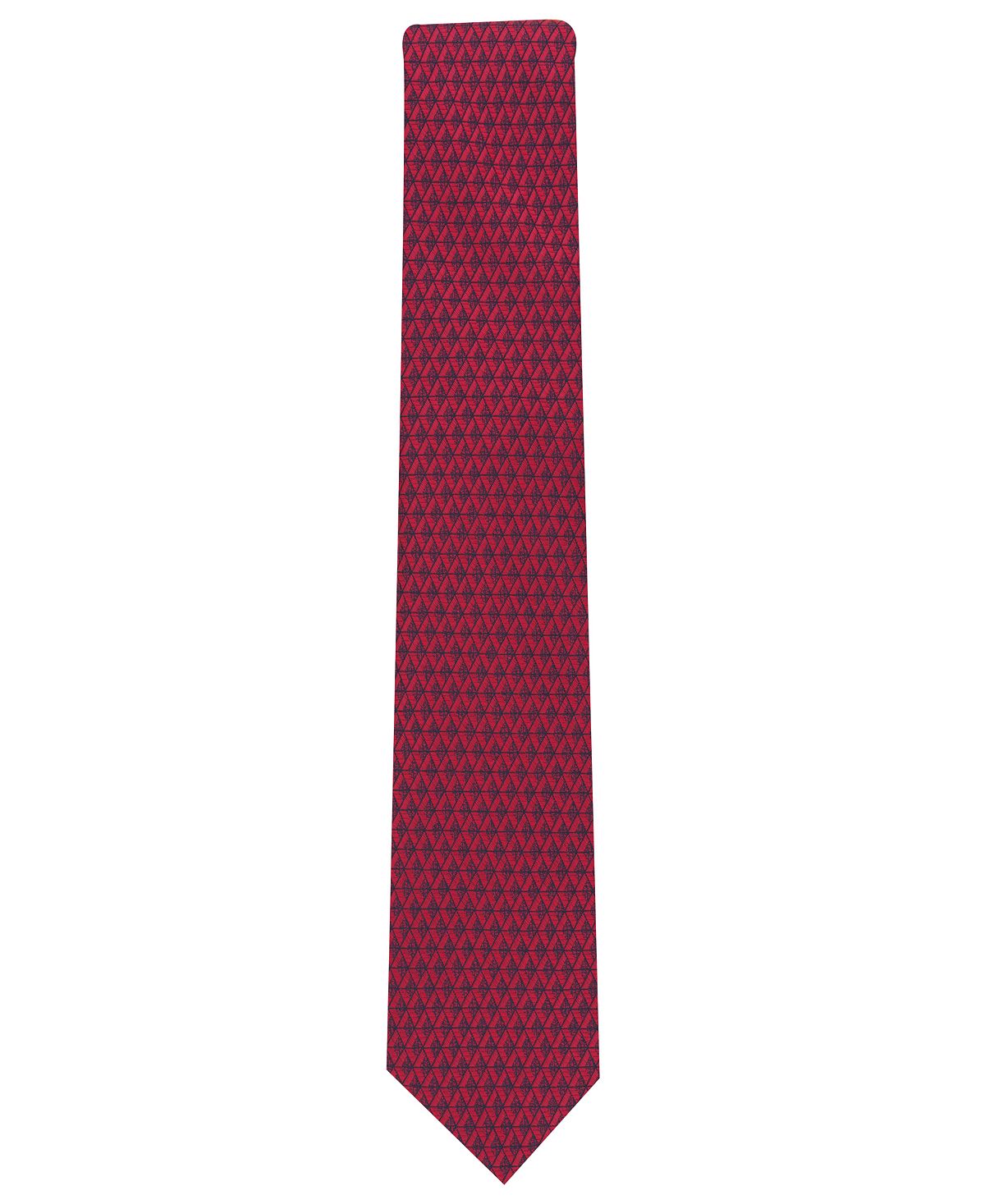 Perry Ellis Scheer Classic Geo Neat Tie Burgundy