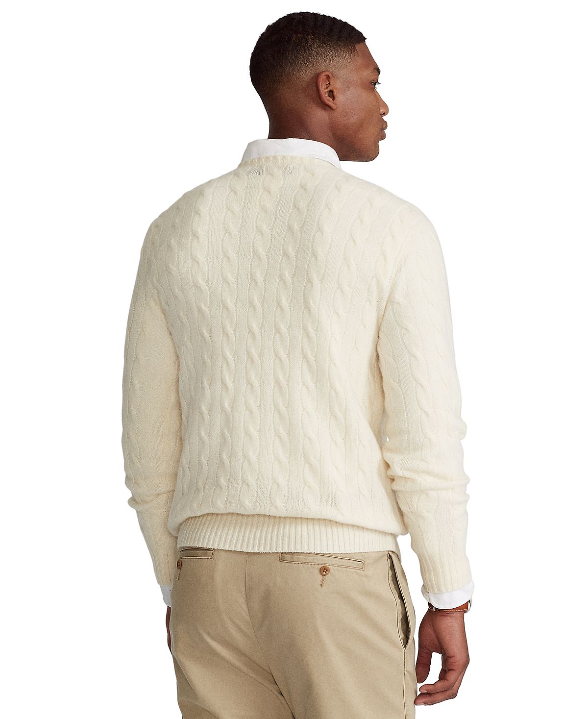 Lauren Ralph Lauren Cable-knit Polo Sweater Mascarpone Cream XXLarge
