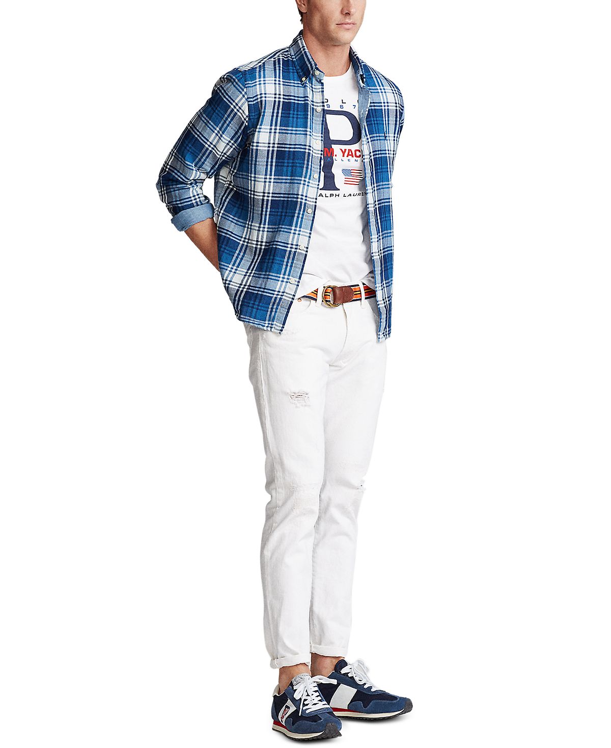 Polo Ralph Lauren Classic-fit Gingham Shirt Navy/White