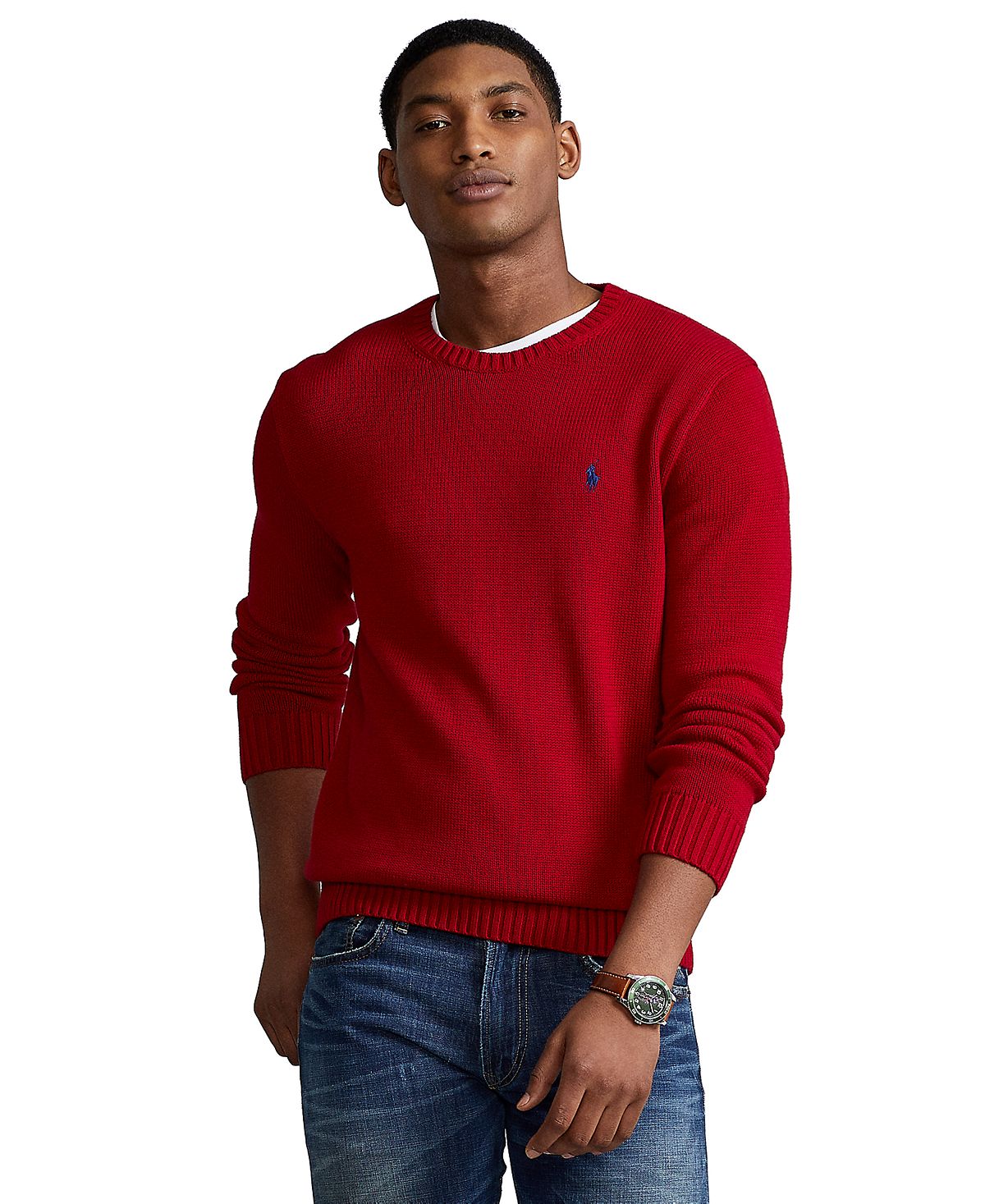 Polo ralph lauren cotton crewneck cheap sweater