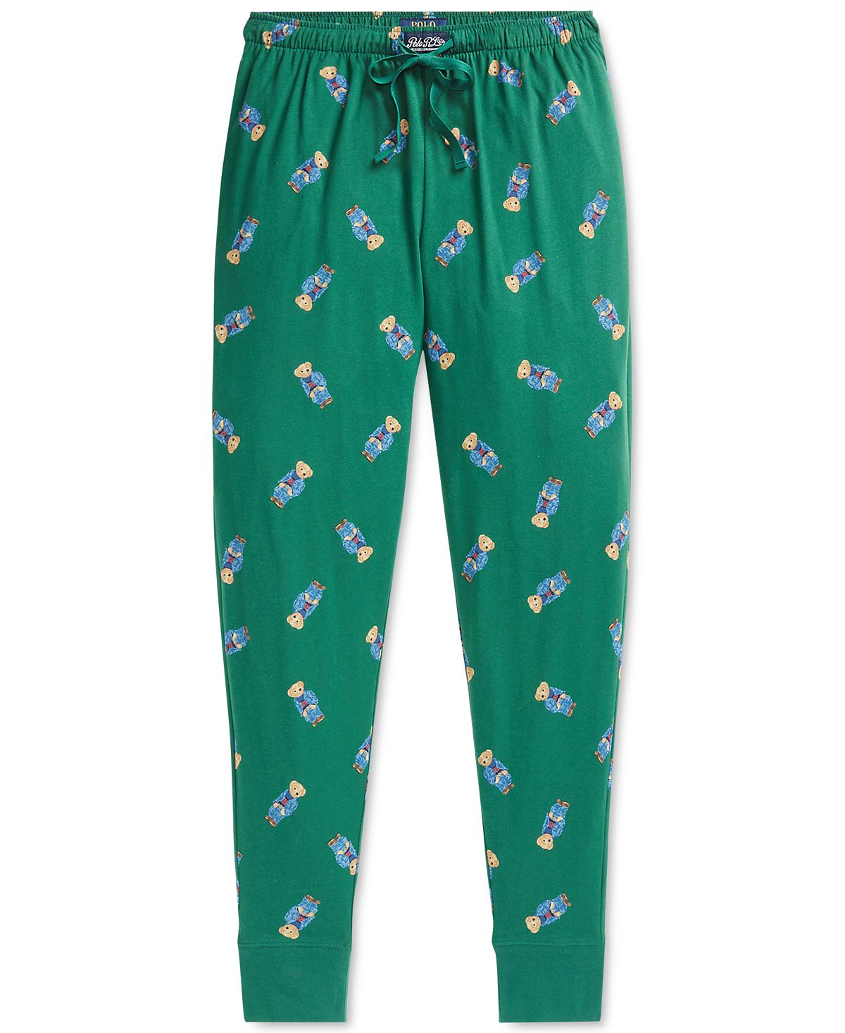 Polo Ralph Lauren Knit Allover Logo Jogger Pajama Pants Green