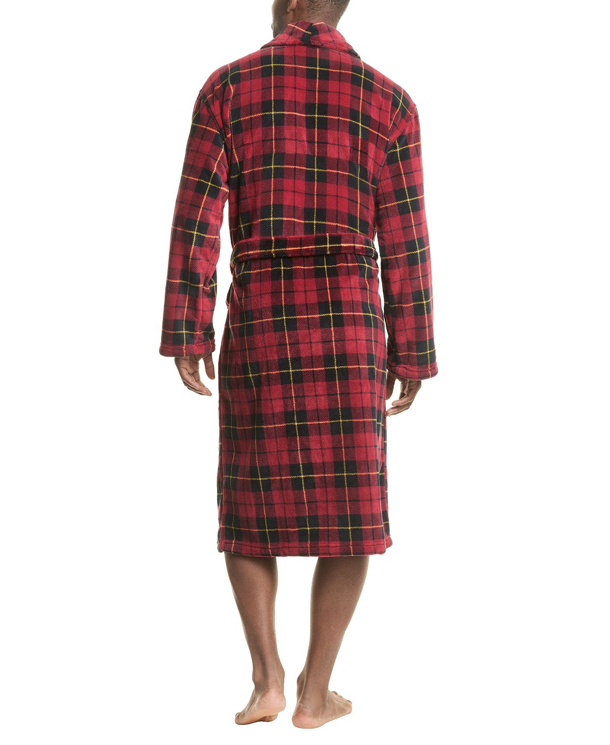 Polo Ralph Lauren Microfiber Plush Shawl Collar Robe Wallace Plaid