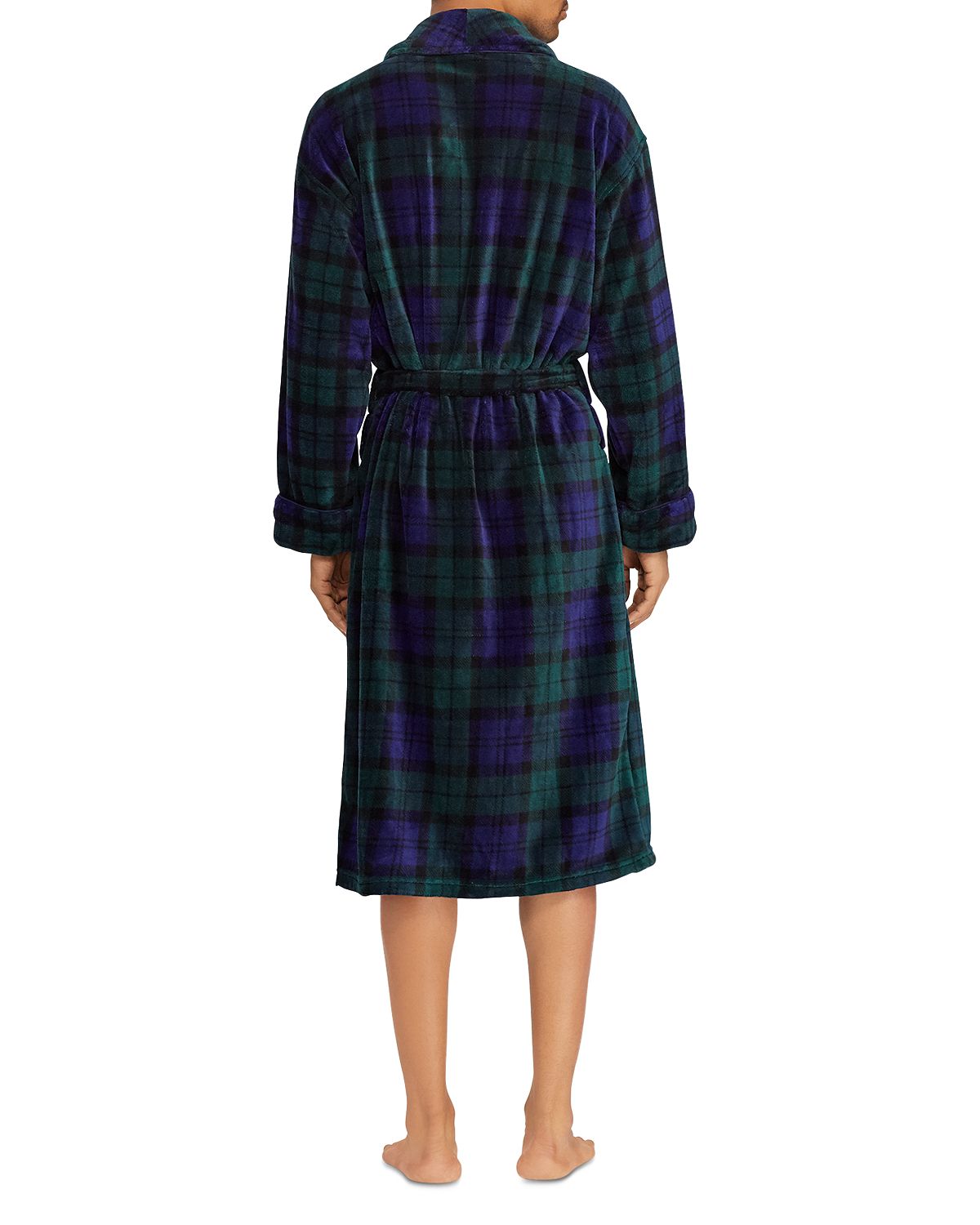 Polo Ralph Lauren Plush Plaid Robe Blackwatch Plaid