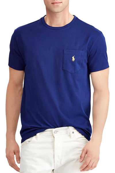 Polo Ralph Lauren Provincetown Blue Solid Big/Tall Pocket T Shirt