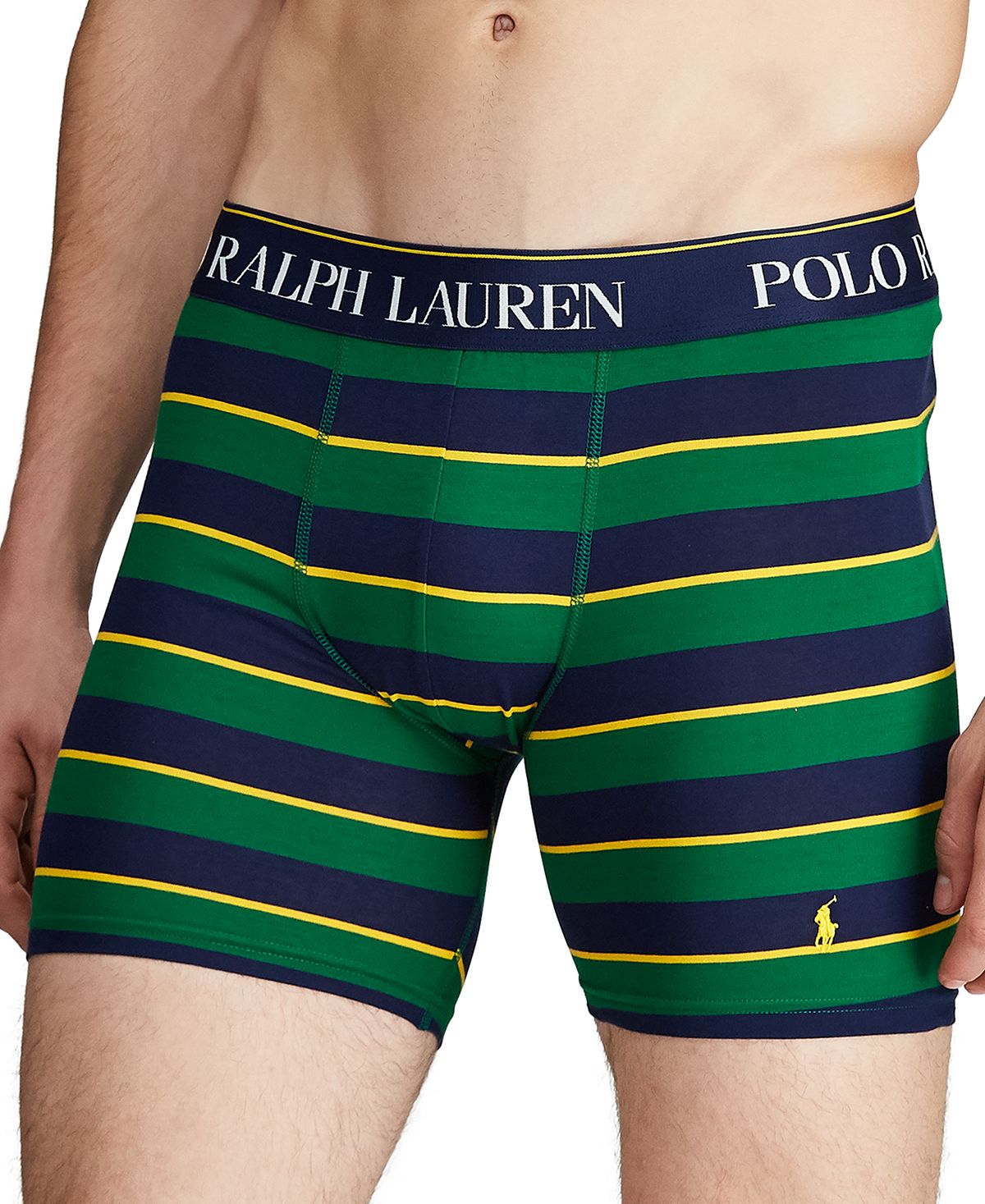 Polo Ralph Lauren Stretch Jersey Boxer Briefs Green Stripe