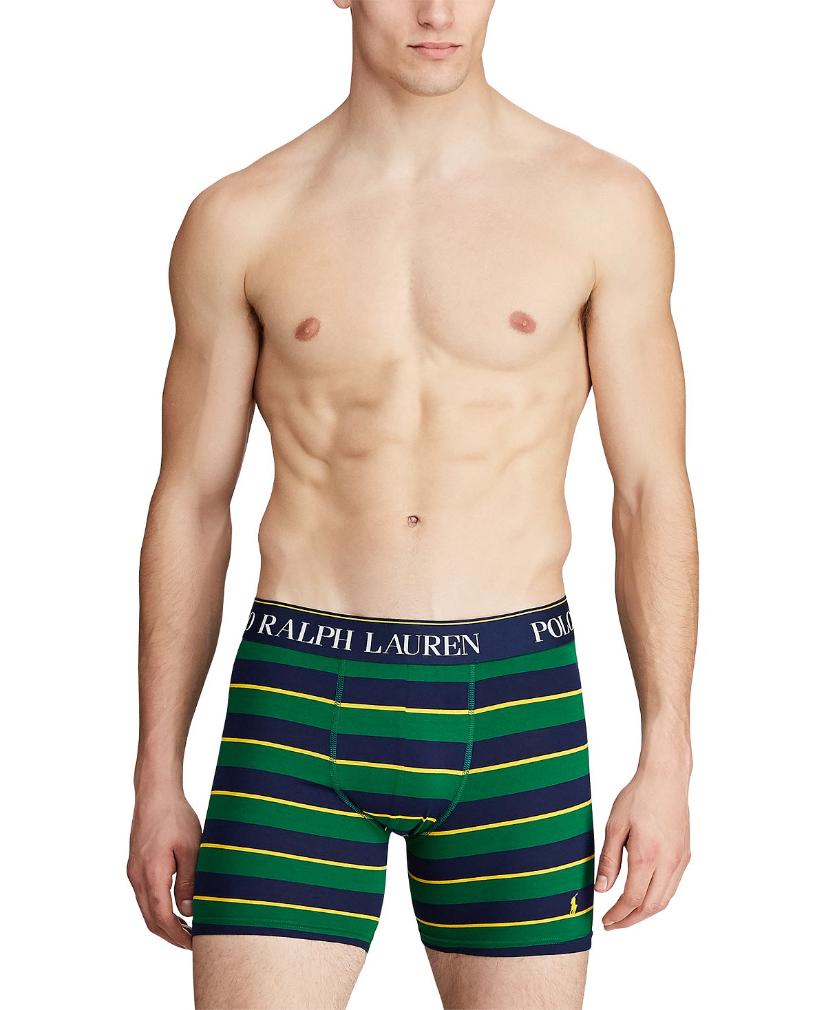 Polo Ralph Lauren Stretch Jersey Boxer Briefs Green Stripe