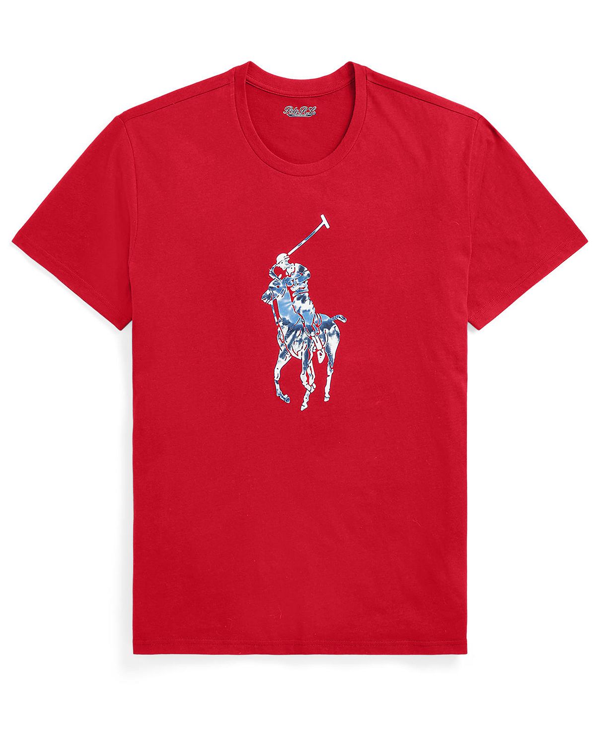 Polo Ralph Lauren Tie-dye Big Pony Logo Lightweight Sleep Shirt Classic Red