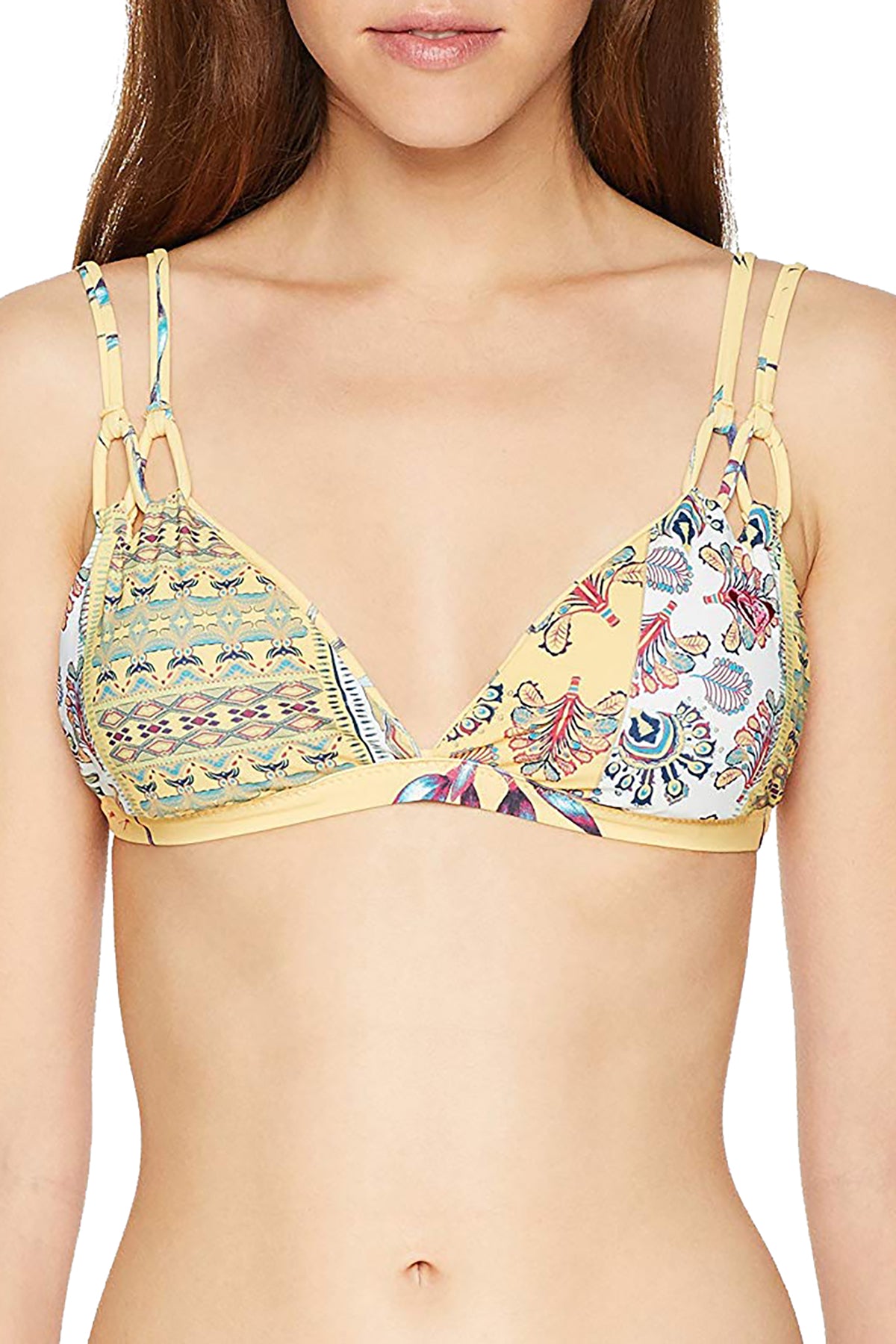 Roxy Pastel-Yellow Softly Love Reversible Bikini Top