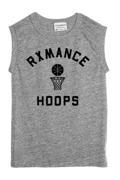 Rxmance Unisex Grey Hoops Muscle T