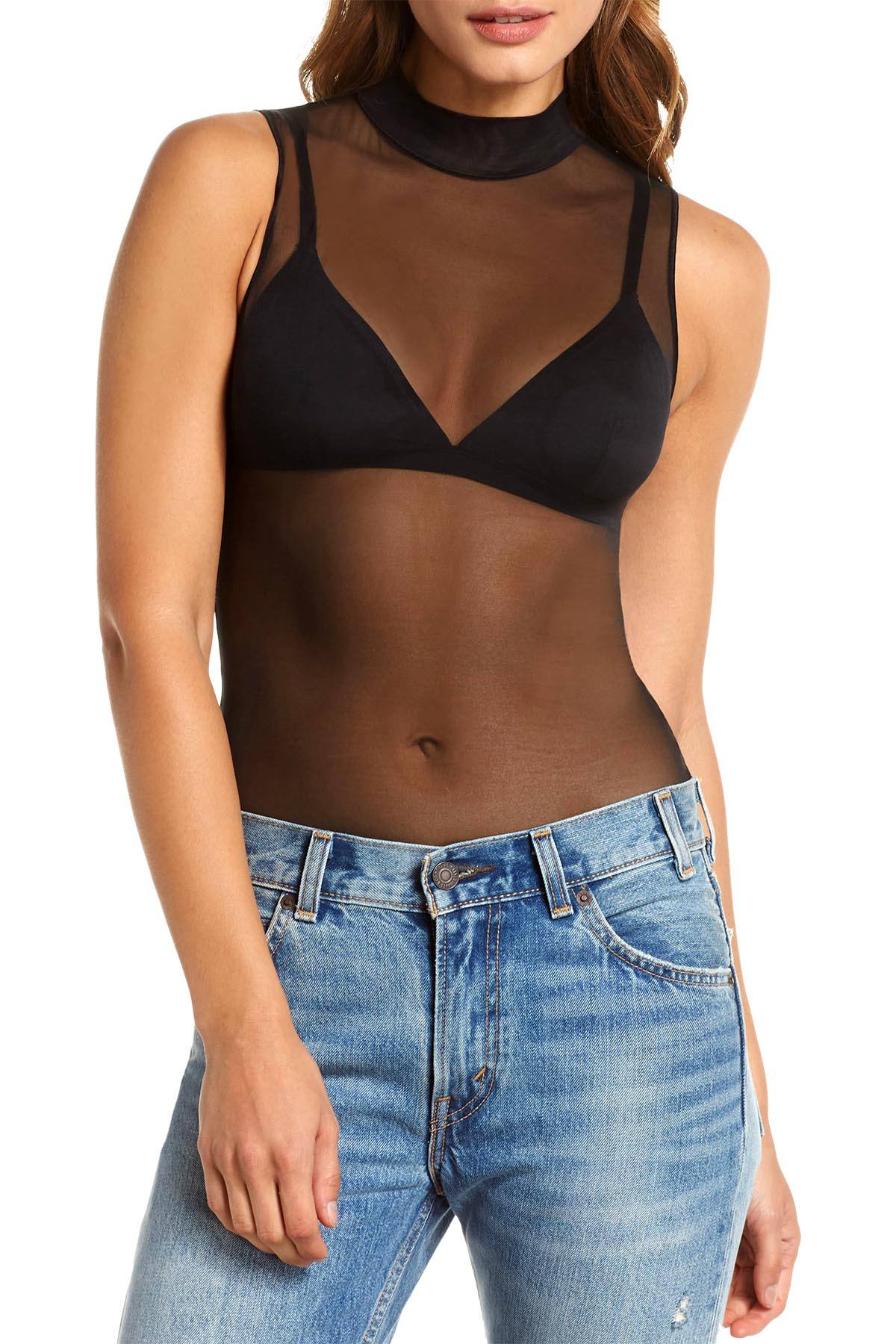 Spanx sheer fashion mesh best sale crop top