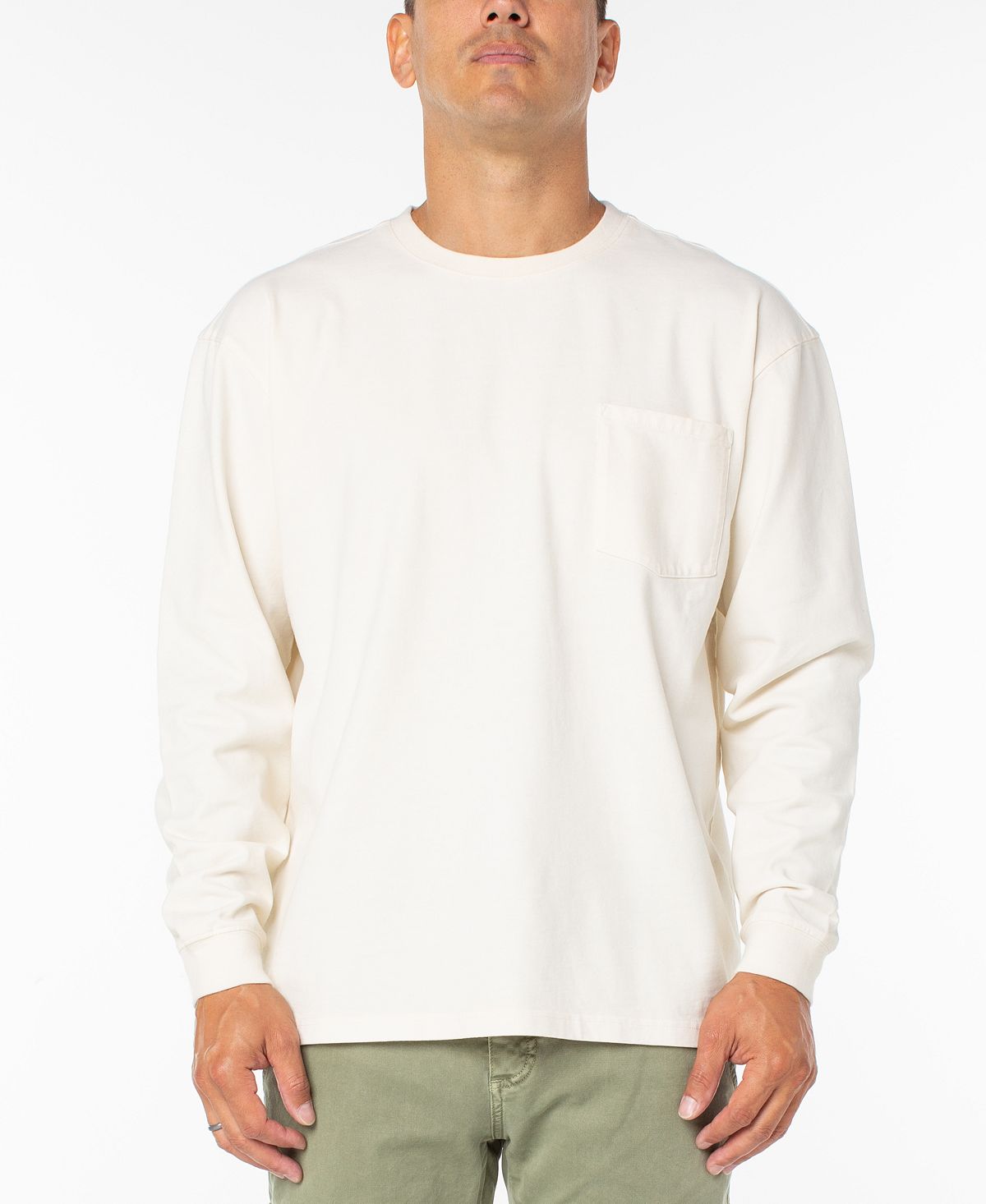 Sanctuary Long-sleeve Pocket T-shirt Off White