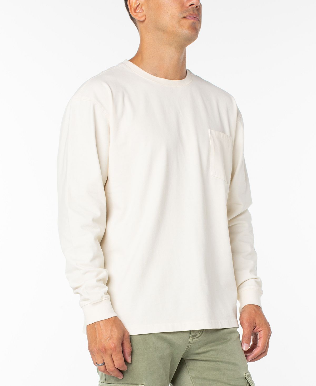 Sanctuary Long-sleeve Pocket T-shirt Off White