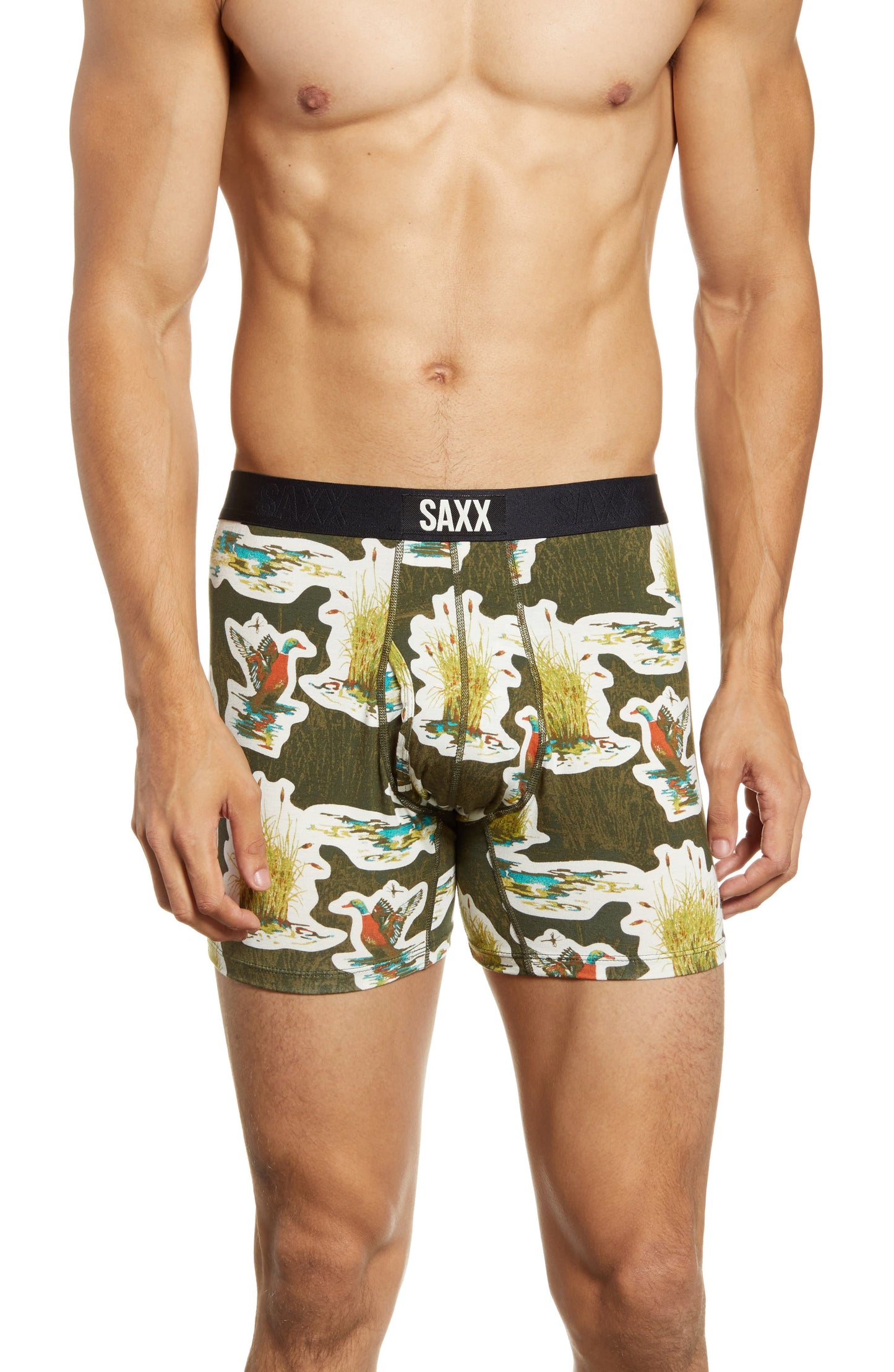 Saxx Ultra Boxer Briefs Green Multi