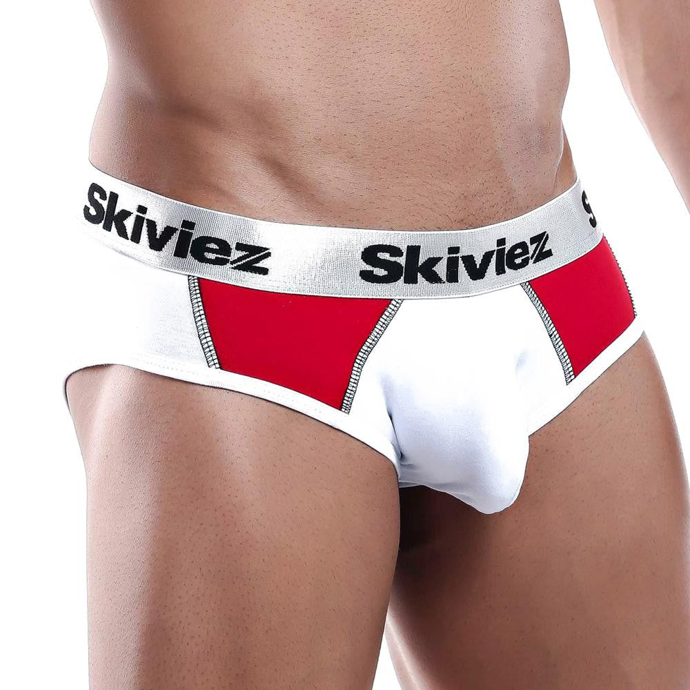 Skiviez Szj017 White & Red Brief