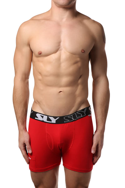 Sly Red Solid Boxer Brief