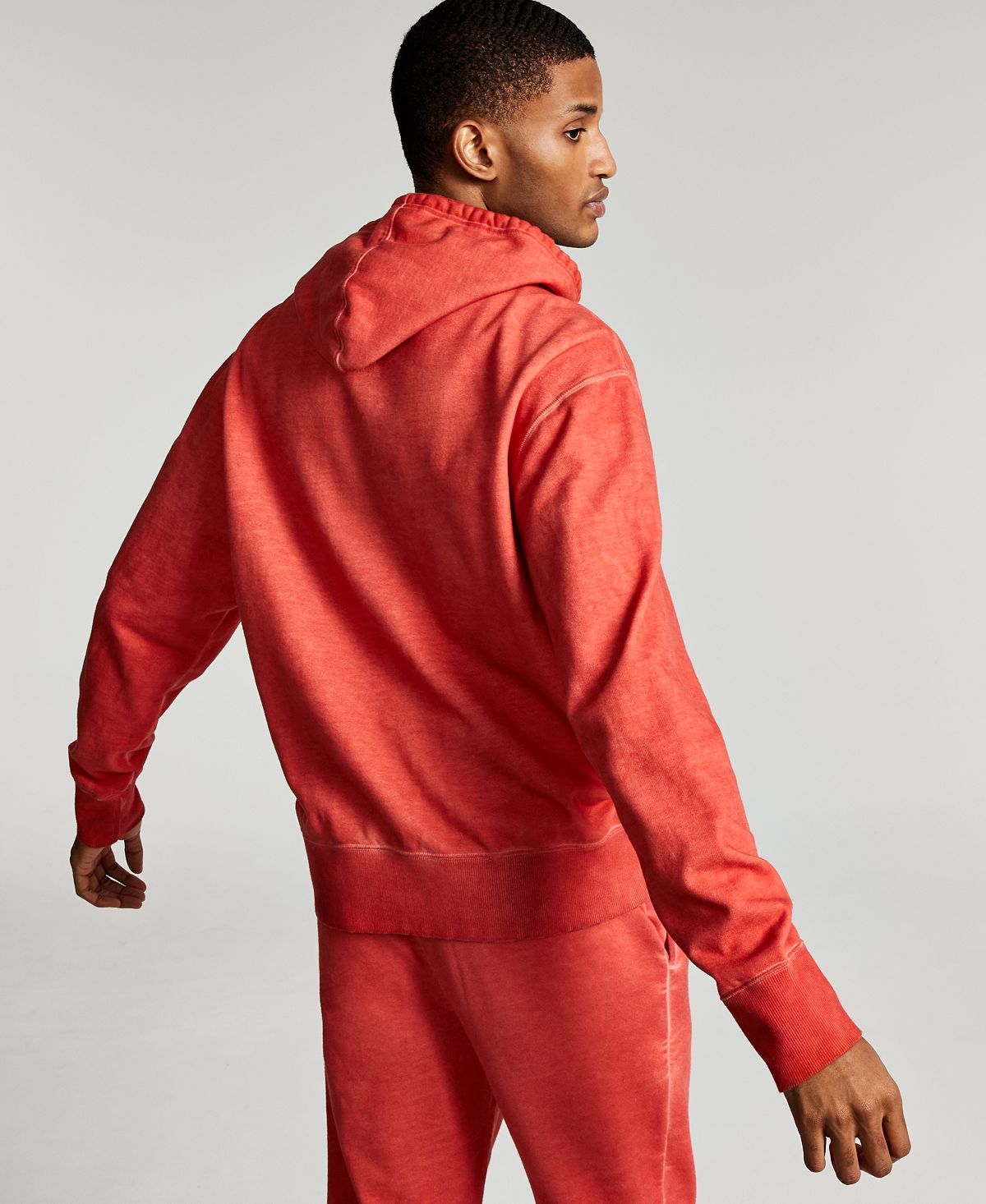 Sun + Stone Sun + Stone Garment-washed Fleece Hoodie Crimson Clay