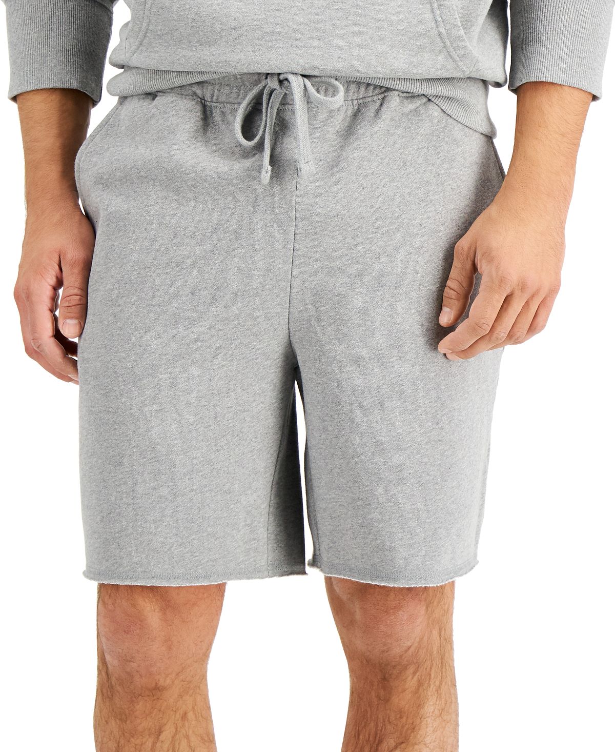 Sun + Stone Sun + Stone Regular-fit Garment-dyed 8" Fleece Shorts Pewter