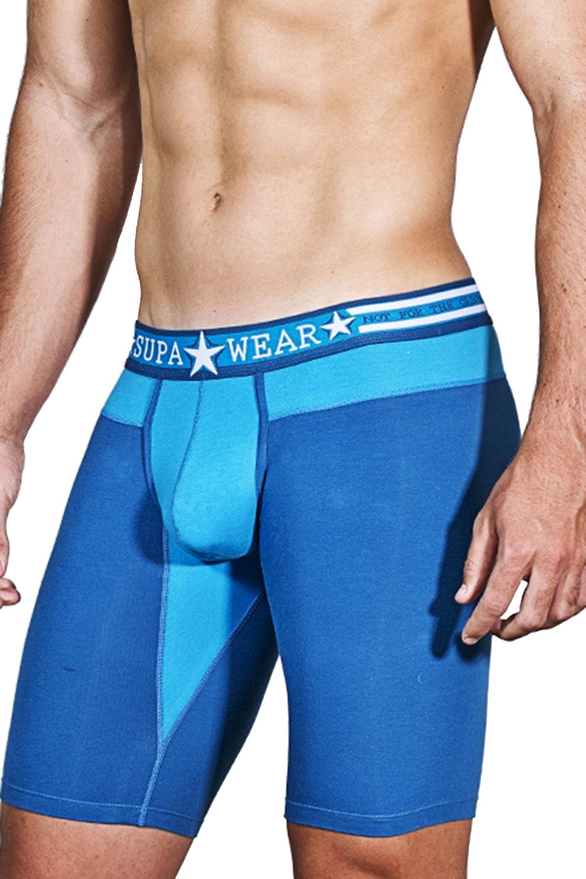 Supawear Blue Cops SUPASTAR Long Boxer Brief