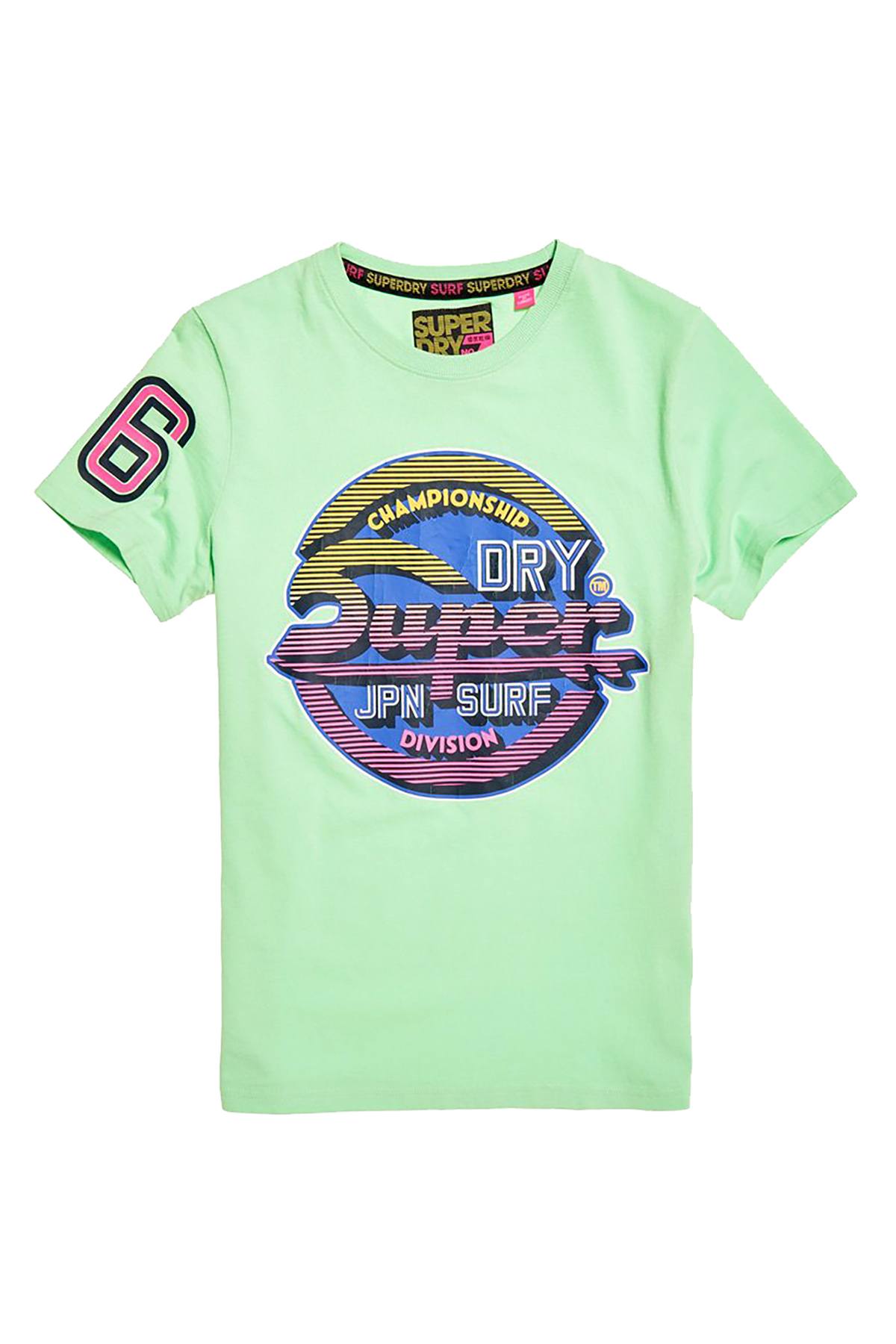 SuperDry Bleached Ultra-Mint Sticker Tab Tee