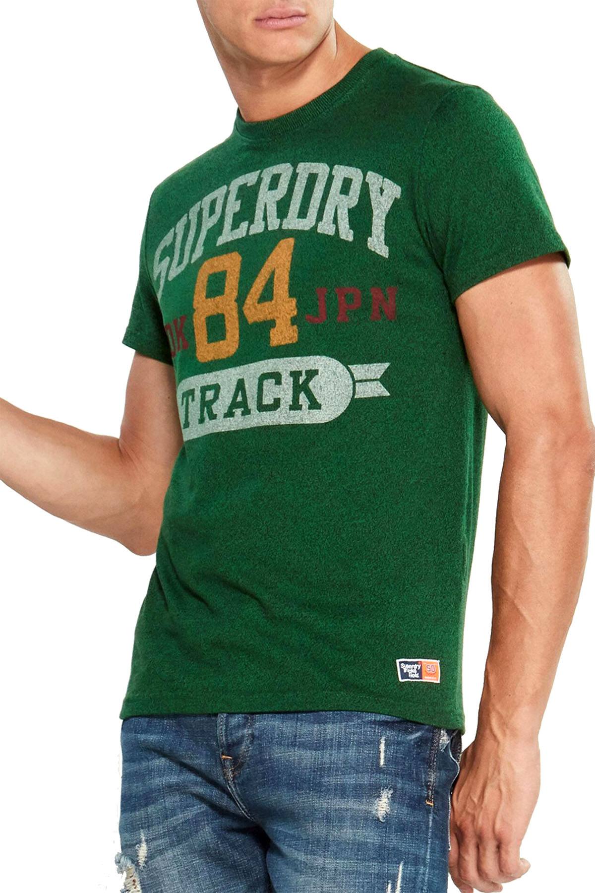 SuperDry Bright Midwest-Green-Grit Track/Field Tri T-Shirt