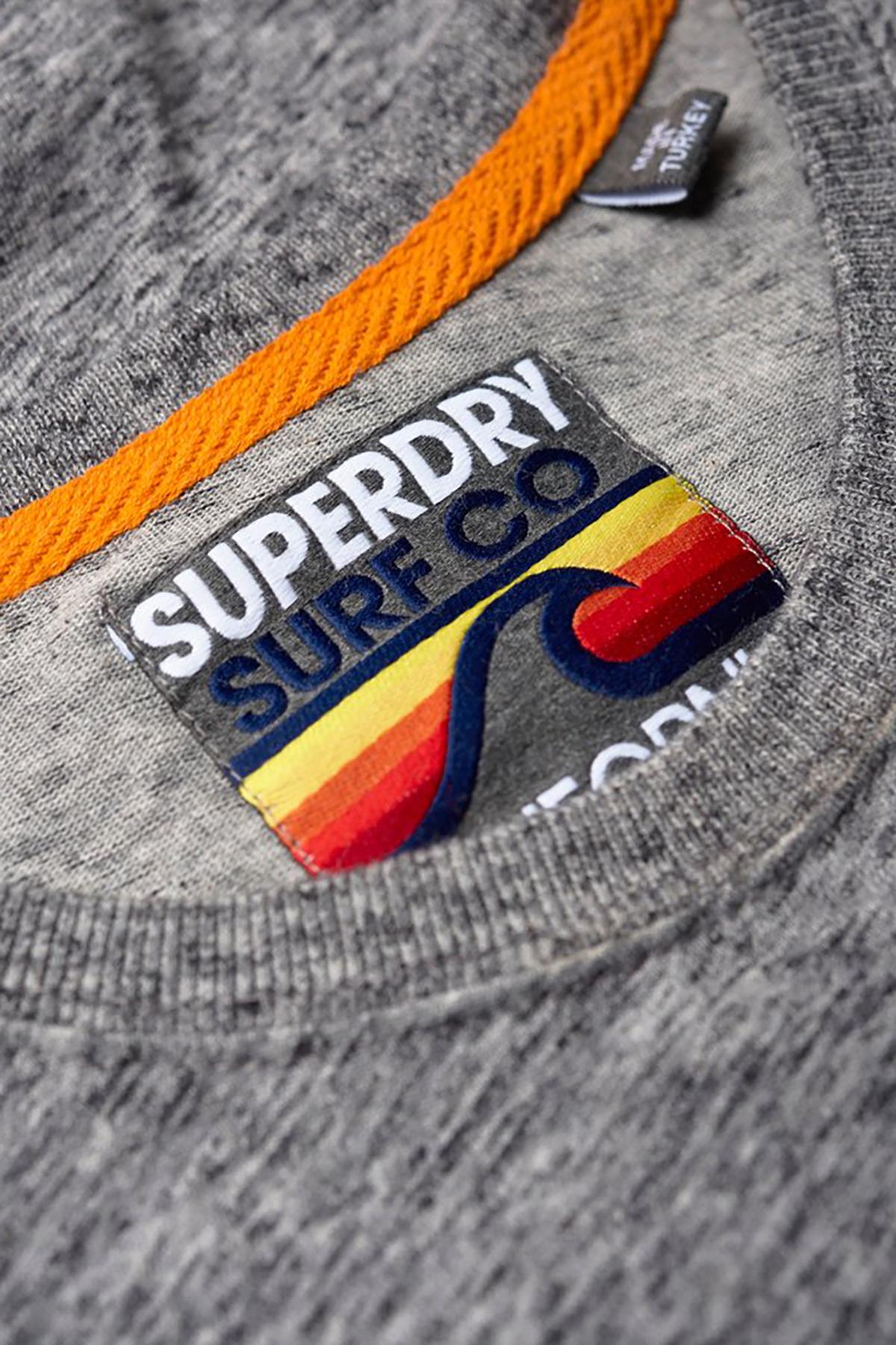 SuperDry Flint-Grey-Grit No.7 Surf Pocket T-Shirt